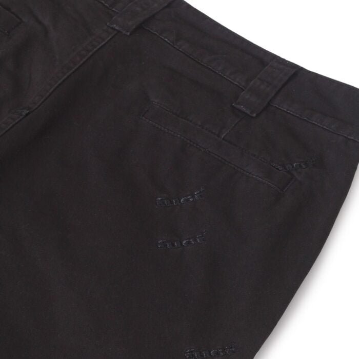 Scattered Embroidered Chino Pants-Black