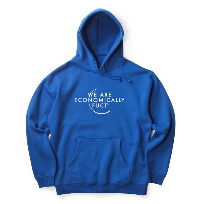 WE ARE ECONOMICALLY FUCT HOODIE-BLUE